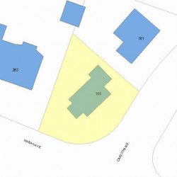 105 Carlton Rd, Newton MA 02468-1915 plot plan