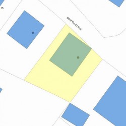 19 Central Close, Newton MA 02466-2305 plot plan