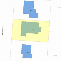 170 Winchester St, Newton MA  02461-2130 plot plan