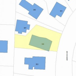 349 Linwood Ave, Newton MA 02460-1342 plot plan