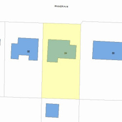 84 Parker Ave, Newton MA  02461-1815 plot plan