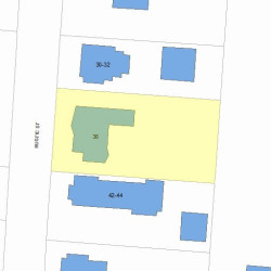 36 Rustic St, Newton MA  02458-1024 plot plan
