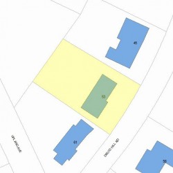 53 Druid Hill Rd, Newton MA 02461-2040 plot plan