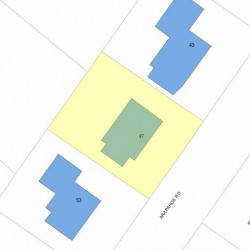 47 Arapahoe Rd, Newton MA 02465-2202 plot plan