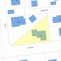 279 Cabot St, Newton MA 02460-2269 plot plan