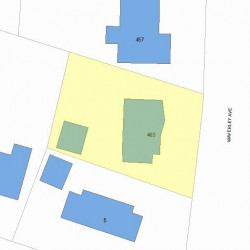 463 Waverley Ave, Newton MA 02459-1224 plot plan