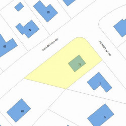 73 Clearwater Rd, Newton MA 02462-1132 plot plan