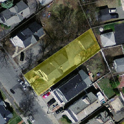 54 Eddy St, Newton MA  02465-2134 aerial view