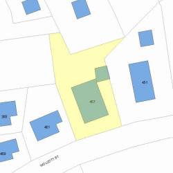 457 Wolcott St, Newton MA 02466-1520 plot plan