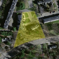 377 Beacon St, Newton MA  02459 aerial view