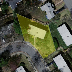 36 Hazelhurst Ave, Newton MA 02465-1341 aerial view