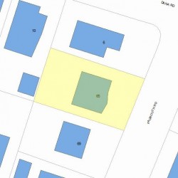 65 Falmouth Rd, Newton MA  02465-1132 plot plan