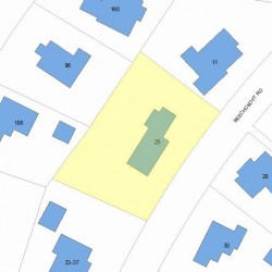 25 Beechcroft Rd, Newton MA  02458-2403 plot plan