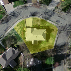 6 Deborah Rd, Newton MA 02459-2838 aerial view