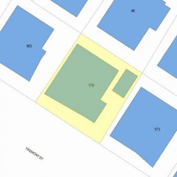 179 Tremont St, Newton MA  02458-2132 plot plan