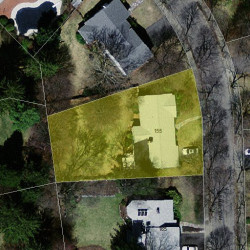 155 Paulson Rd, Newton MA 02468-1231 aerial view