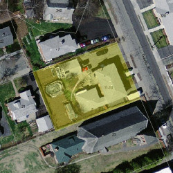 13 Chapel St, Newton MA 02458-1010 aerial view