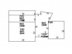43 Grayson Ln, Newton MA  02462-1020 floor plan