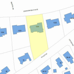 1344 Commonwealth Ave, Newton MA 02465-2913 plot plan