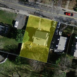 18 Church St, Newton MA 02458-2016 aerial view