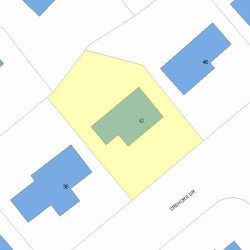 42 Crehore Dr, Newton MA 02462-1120 plot plan
