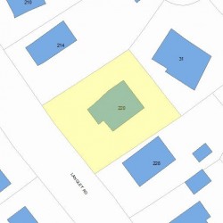 220 Langley Rd, Newton MA  02459-2325 plot plan