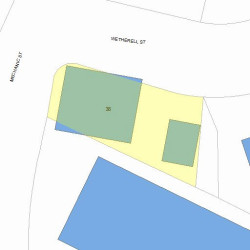 38 Mechanic St, Newton MA  02464-1436 plot plan