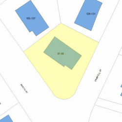 97 North St, Newton MA  02459-1737 plot plan