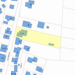 22 Cottage Pl, Newton MA  02465-1525 plot plan