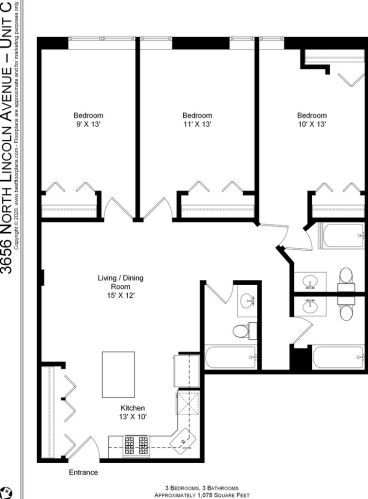 3656 Lincoln Ave, Chicago IL 60613-3566 exterior