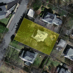 14 Oakland Ave, Newton MA  02466-1705 aerial view