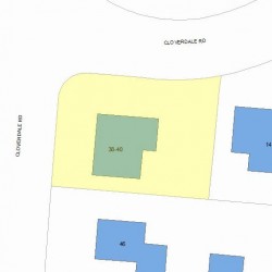 40 Cloverdale Rd, Newton MA 02461-1811 plot plan