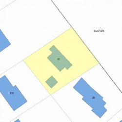 26 Beacon St, Newton MA 02459 plot plan