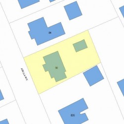 90 Adella Ave, Newton MA 02465-1922 plot plan