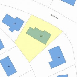 192 Evelyn Rd, Newton MA  02468-1043 plot plan