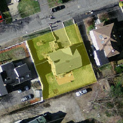 130 Carlisle St, Newton MA 02459-2309 aerial view
