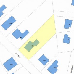 666 Grove St, Newton MA 02462-1319 plot plan