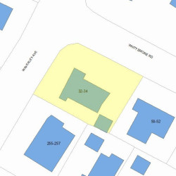 32 Waverley Ave, Newton MA 02458-2138 plot plan