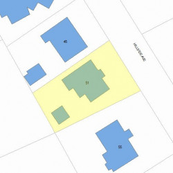 51 Hillside Ave, Newton MA 02465-2543 plot plan