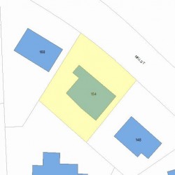 154 Mill St, Newton MA 02459-1022 plot plan