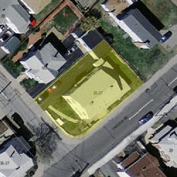 25 Lincoln Rd, Newton MA 02458-1221 aerial view