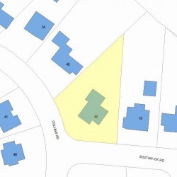 46 Collins Rd, Newton MA 02468-2236 plot plan