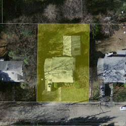 56 Clinton Pl, Newton MA  02459-1141 aerial view