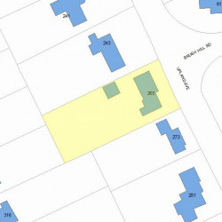 265 Upland Ave, Newton MA 02461-2002 plot plan