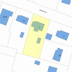12 George St, Newton MA  02458-2309 plot plan
