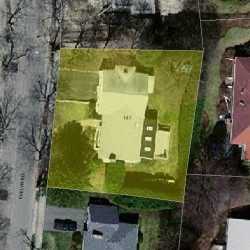 141 Evelyn Rd, Newton MA 02468-1034 aerial view