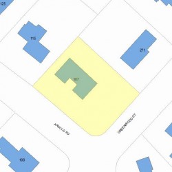 107 Arnold Rd, Newton MA 02459-3015 plot plan