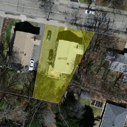 120 Warwick Rd, Newton MA 02465-1746 aerial view