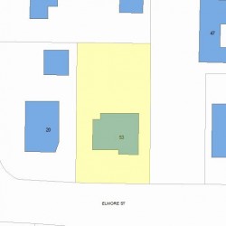 53 Elmore St, Newton MA 02459-1118 plot plan