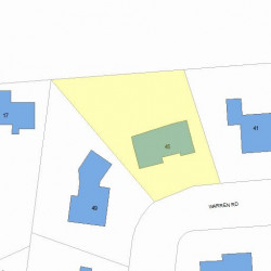 45 Warren Rd, Newton MA 02468-1222 plot plan